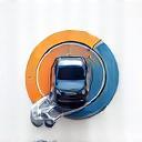 Icon with car keys representing delivery step